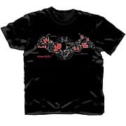 Batman Arkham City Skematic Bat Logo T-Shirt